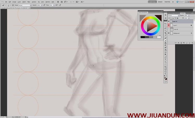 女性人体与肌肉从草图到完整数字绘画视频教程 CG 第2张