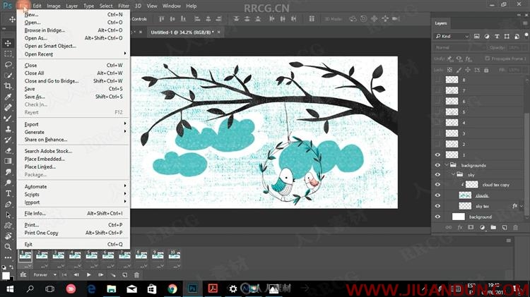 PS插图绘画制作动画实例视频教程 PS教程 第9张