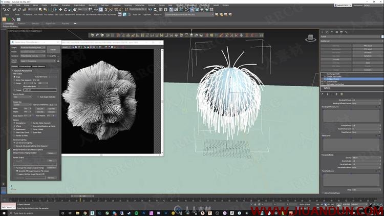 3dsmax毛绒球状模型动画处理视频教程 3D 第2张