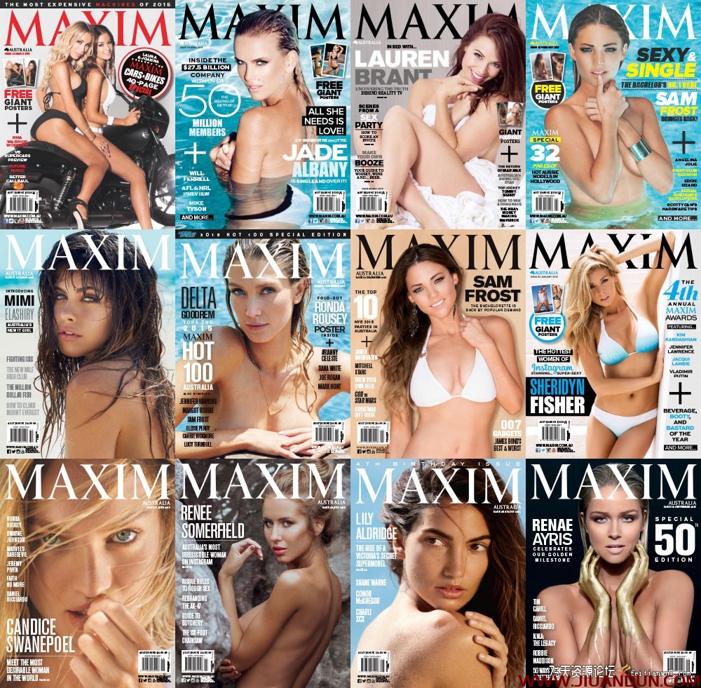 [澳洲版] 时尚杂志 Maxim 2015 [全12期] 摄影 第1张