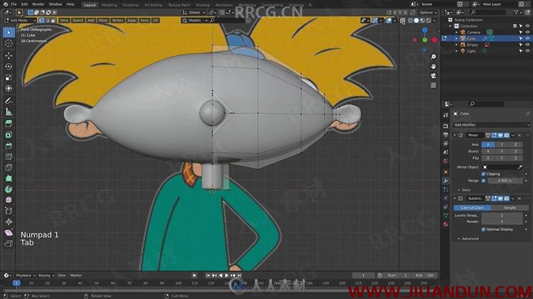 Blender卡通立体人物角色模型创建视频教程 3D 第6张