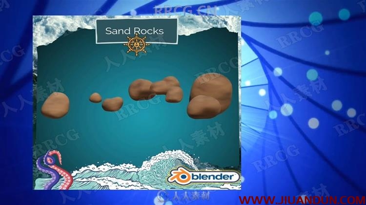 Blender 2.9热带海岛水景完整实例制作视频教程 3D 第13张