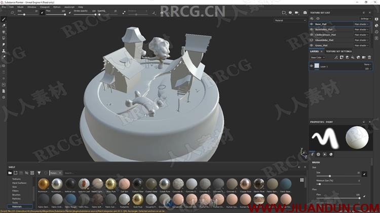 Substance Painter袖珍微缩场景模型纹理制作视频教程 3D 第2张