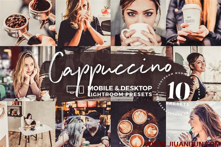 卡布奇诺咖啡原味胶片LR预设手机APP滤镜Cappuccino Mobile Presets LR预设 第1张