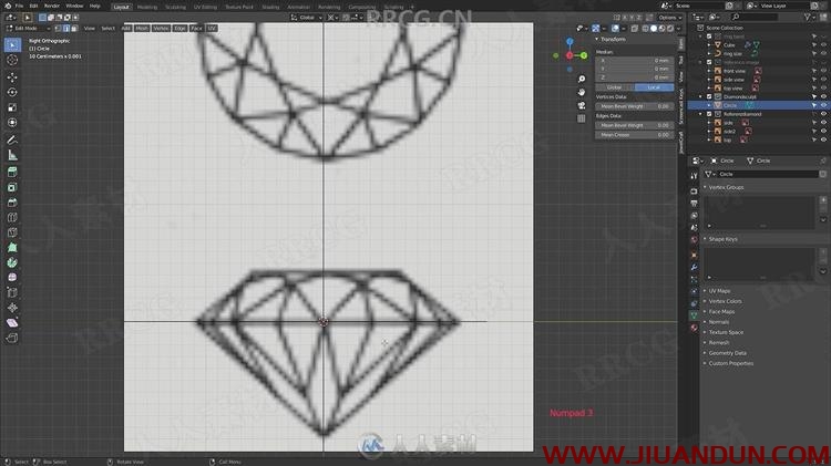 Blender中创建3D奢华珠宝模型视频教程 3D 第10张