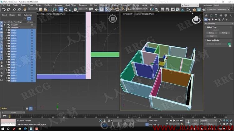3dsmax 2021从平面图到建筑建模设计技术视频教程 3D 第6张