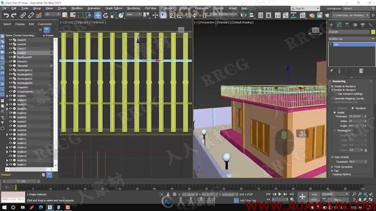 3dsmax 2021从平面图到建筑建模设计技术视频教程 3D 第9张