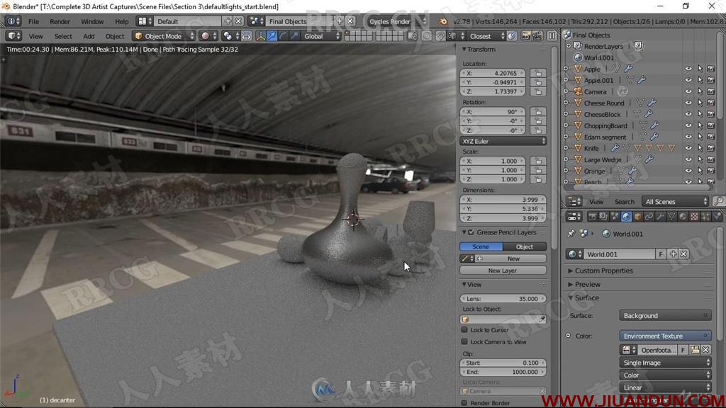 Blender建模雕刻照明纹理渲染全面训练视频教程 3D 第15张