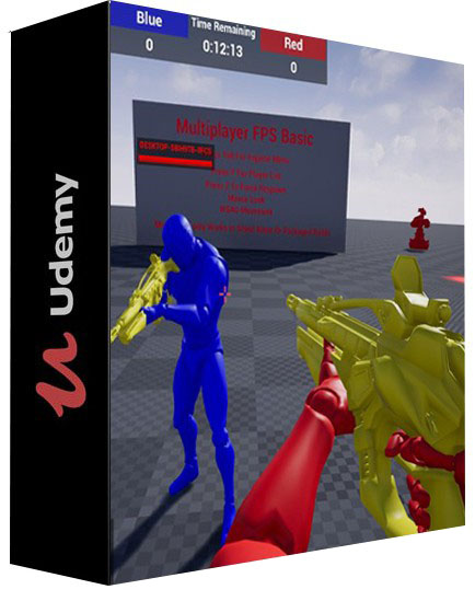 【中英字幕】Unreal Engine使用蓝图制作多人联机FPS射击游戏视频教程 3D 第1张