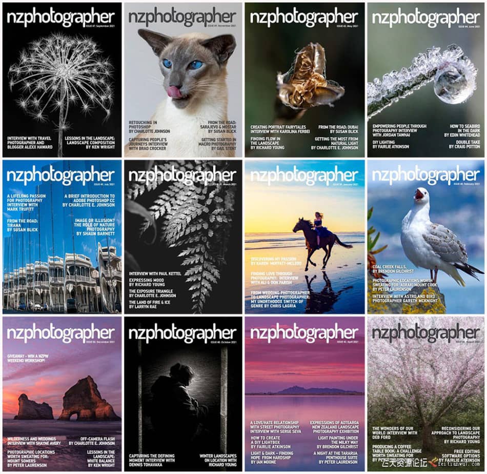 NZPhotographer摄影杂志2021年全年1-12期 NZPhotographer Full Year 2021 摄影 第1张