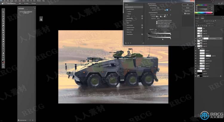 装甲战车概念艺术设计数字绘画视频教程 PS教程 第8张